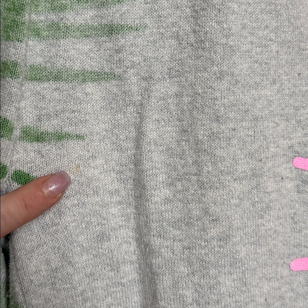 Minnie Rose Beverly Hills hotel Gray and Green Palm Print sweatpants - Picture 3 of 6